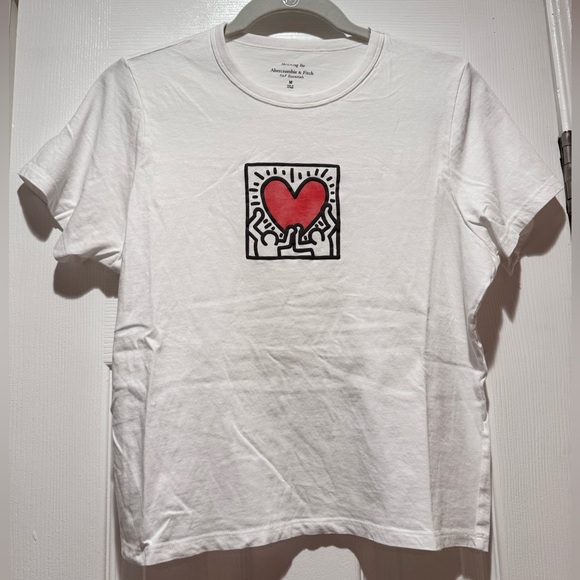 Abercrombie & Fitch Skimming KEITH HARING Tee - brilliant white - Medium - Picture 2 of 7